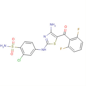 746626-14-2  Benzenesulfonamide,4-[[4-amino-5-(2,6-difluorobenzoyl)-2-thiazolyl]amino]-2-chloro-