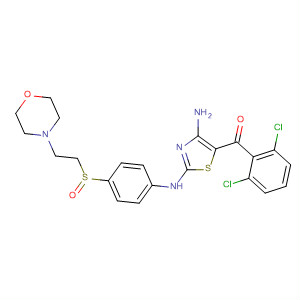 746627-49-6  Methanone,[4-amino-2-[[4-[[2-(4-morpholinyl)ethyl]sulfinyl]phenyl]amino]-5-thiazolyl](2,6-dichlorophenyl)-