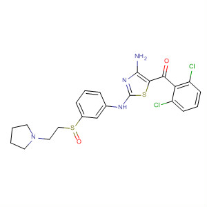 746627-57-6  Methanone,[4-amino-2-[[3-[[2-(1-pyrrolidinyl)ethyl]sulfinyl]phenyl]amino]-5-thiazolyl](2,6-dichlorophenyl)-