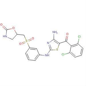 746628-46-6  2-Oxazolidinone,5-[[[3-[[4-amino-5-(2,6-dichlorobenzoyl)-2-thiazolyl]amino]phenyl]sulfonyl]methyl]-