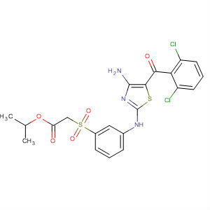 746628-60-4  Acetic acid,[[3-[[4-amino-5-(2,6-dichlorobenzoyl)-2-thiazolyl]amino]phenyl]sulfonyl]-,1-methylethyl ester