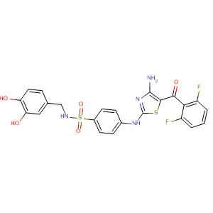 746629-45-8  Benzenesulfonamide,4-[[4-amino-5-(2,6-difluorobenzoyl)-2-thiazolyl]amino]-N-[(3,4-dihydroxyphenyl)methyl]-