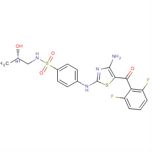 746629-47-0  Benzenesulfonamide,4-[[4-amino-5-(2,6-difluorobenzoyl)-2-thiazolyl]amino]-N-[(2S)-2-hydroxypropyl]-