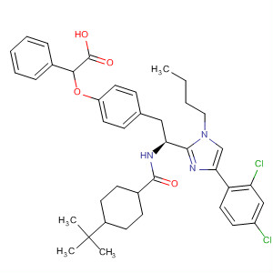 746657-94-3  Benzeneacetic acid,a-[4-[(2S)-2-[1-butyl-4-(2,4-dichlorophenyl)-1H-imidazol-2-yl]-2-[[[4-(1,1-dimethylethyl)cyclohexyl]carbonyl]amino]ethyl]phenoxy]-