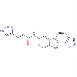 746666-12-6  2-Propenamide,N-(1,10-dihydropyrazolo[3,4-a]carbazol-7-yl)-3-(1H-imidazol-4-yl)-,(2E)-