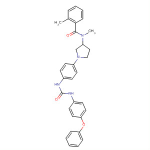 748167-15-9  Benzamide,N,2-dimethyl-N-[1-[4-[[[(4-phenoxyphenyl)amino]carbonyl]amino]phenyl]-3-pyrrolidinyl]-