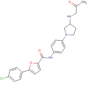 748167-92-2  2-Furancarboxamide,N-[4-[3-(acetylmethylamino)-1-pyrrolidinyl]phenyl]-5-(4-chlorophenyl)-