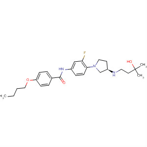 748168-80-1  Benzamide,4-butoxy-N-[3-fluoro-4-[(3R)-3-[(2-hydroxy-2-methylpropyl)methylamino]-1-pyrrolidinyl]phenyl]-