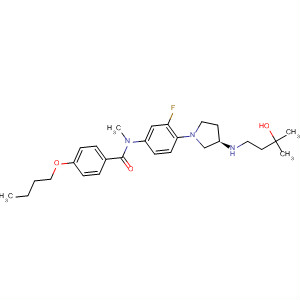 748168-81-2  Benzamide,4-butoxy-N-[3-fluoro-4-[(3R)-3-[(2-hydroxy-2-methylpropyl)methylamino]-1-pyrrolidinyl]phenyl]-N-methyl-