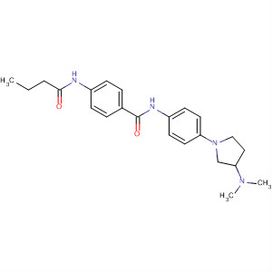 748169-36-0  Benzamide,N-[4-[3-(dimethylamino)-1-pyrrolidinyl]phenyl]-4-[(1-oxobutyl)amino]-