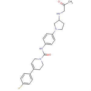 748170-87-8  1(2H)-Pyridinecarboxamide,N-[4-[3-(acetylmethylamino)-1-pyrrolidinyl]phenyl]-4-(4-fluorophenyl)-3,6-dihydro-