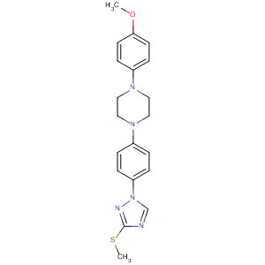 74852-99-6  Piperazine,1-(4-methoxyphenyl)-4-[4-[3-(methylthio)-1H-1,2,4-triazol-1-yl]phenyl]-