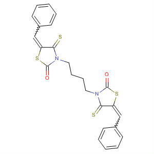 71193-09-4  2-Thiazolidinone, 3,3'-(1,4-butanediyl)bis[5-(phenylmethylene)-4-thioxo-