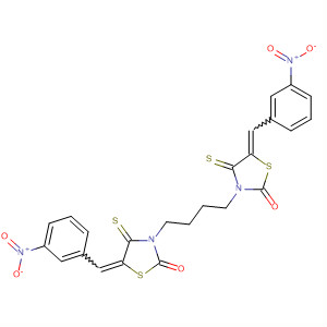71193-16-3  2-Thiazolidinone,3,3'-(1,4-butanediyl)bis[5-[(3-nitrophenyl)methylene]-4-thioxo-