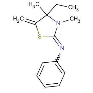 71224-31-2  Benzenamine,N-(4-ethyl-3,4-dimethyl-5-methylene-2-thiazolidinylidene)-