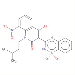 712274-15-2  2(1H)-Quinolinone,3-(1,1-dioxido-2H-1,2,4-benzothiadiazin-3-yl)-4-hydroxy-1-(3-methylbutyl)-8-nitro-