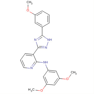712275-72-4  2-Pyridinamine,N-(3,5-dimethoxyphenyl)-3-[5-(3-methoxyphenyl)-1H-1,2,4-triazol-3-yl]-