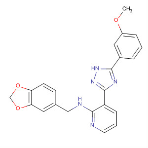 712275-97-3  2-Pyridinamine,N-(1,3-benzodioxol-5-ylmethyl)-3-[5-(3-methoxyphenyl)-1H-1,2,4-triazol-3-yl]-