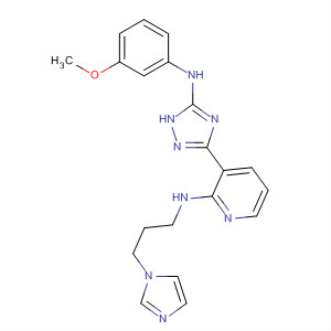 712276-36-3  2-Pyridinamine,N-[3-(1H-imidazol-1-yl)propyl]-3-[5-[(3-methoxyphenyl)amino]-1H-1,2,4-triazol-3-yl]-