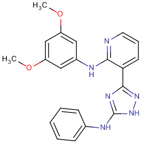 712277-00-4  2-Pyridinamine,N-(3,5-dimethoxyphenyl)-3-[5-(phenylamino)-1H-1,2,4-triazol-3-yl]-