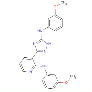 712277-25-3  2-Pyridinamine,N-(3-methoxyphenyl)-3-[5-[(3-methoxyphenyl)amino]-1H-1,2,4-triazol-3-yl]-