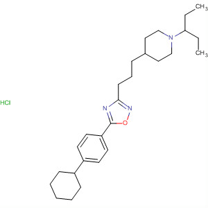 713146-72-6  Piperidine,4-[3-[5-(4-cyclohexylphenyl)-1,2,4-oxadiazol-3-yl]propyl]-1-(1-ethylpropyl)-, monohydrochloride