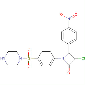 71333-36-3  Piperazine,1-[[4-[3-chloro-2-(4-nitrophenyl)-4-oxo-1-azetidinyl]phenyl]sulfonyl]-