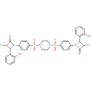 71333-37-4  Piperazine,1,4-bis[[4-[3-chloro-2-(2-hydroxyphenyl)-4-oxo-1-azetidinyl]phenyl]sulfonyl]-