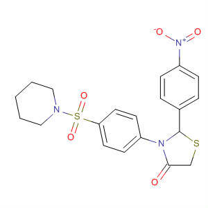 71333-44-3  Piperidine, 1-[[4-[2-(4-nitrophenyl)-4-oxo-3-thiazolidinyl]phenyl]sulfonyl]-