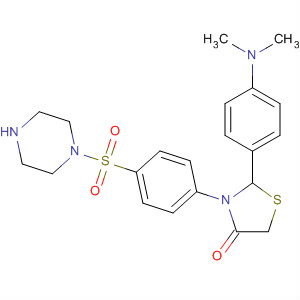 71333-55-6  Piperazine,1-[[4-[2-[4-(dimethylamino)phenyl]-4-oxo-3-thiazolidinyl]phenyl]sulfonyl]-