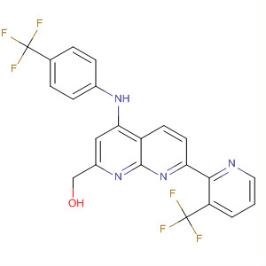 714222-34-1  1,8-Naphthyridine-2-methanol,4-[[4-(trifluoromethyl)phenyl]amino]-7-[3-(trifluoromethyl)-2-pyridinyl]-