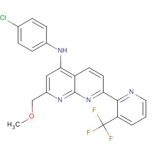714222-36-3  1,8-Naphthyridin-4-amine,N-(4-chlorophenyl)-2-(methoxymethyl)-7-[3-(trifluoromethyl)-2-pyridinyl]-