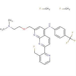 714222-43-2  1,8-Naphthyridin-4-amine,2-[[2-(dimethylamino)ethoxy]methyl]-N-[4-(trifluoromethyl)phenyl]-7-[3-(trifluoromethyl)-2-pyridinyl]-