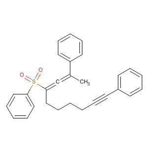714960-00-6  Benzene,1,1'-[1-methyl-3-(phenylsulfonyl)-1,2-nonadien-8-yne-1,9-diyl]bis-