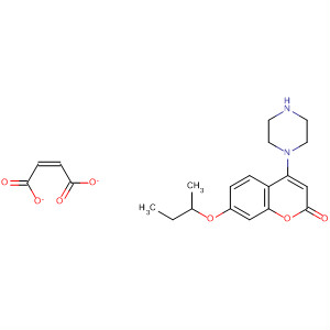 714961-36-1  2H-1-Benzopyran-2-one, 7-(1-methylpropoxy)-4-(1-piperazinyl)-,(2Z)-2-butenedioate (1:1)