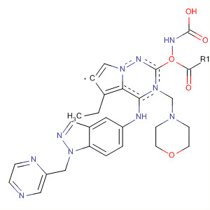 714970-96-4  Carbamic acid,[5-ethyl-4-[[1-(pyrazinylmethyl)-1H-indazol-5-yl]amino]pyrrolo[2,1-f][1,2,4]triazin-6-yl]-, (3S)-3-morpholinylmethyl ester