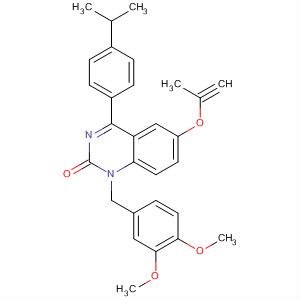 717104-19-3  2(1H)-Quinazolinone,1-[(3,4-dimethoxyphenyl)methyl]-4-[4-(1-methylethyl)phenyl]-6-(2-propynyloxy)-