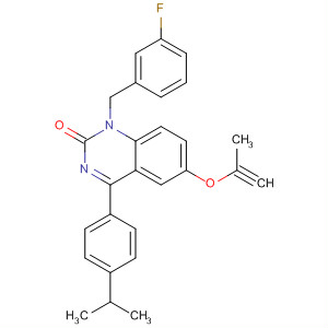 717104-35-3  2(1H)-Quinazolinone,1-[(3-fluorophenyl)methyl]-4-[4-(1-methylethyl)phenyl]-6-(2-propynyloxy)-