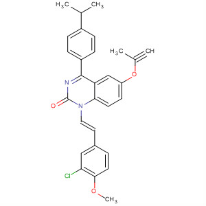 717105-73-2  2(1H)-Quinazolinone,1-[(1E)-2-(3-chloro-4-methoxyphenyl)ethenyl]-4-[4-(1-methylethyl)phenyl]-6-(2-propynyloxy)-