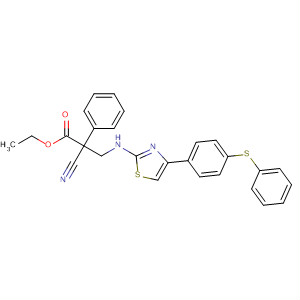 717122-85-5  Benzenepropanoic acid,a-cyano-b-[[4-[4-(phenylthio)phenyl]-2-thiazolyl]amino]-, ethyl ester