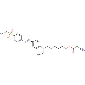 717133-90-9  Acetic acid, cyano-,6-[ethyl[4-[[4-(ethylsulfonyl)phenyl]azo]phenyl]amino]hexyl ester