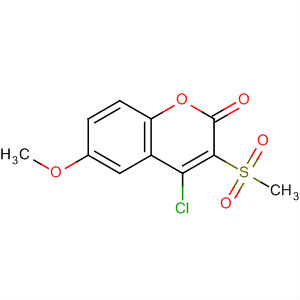 71798-00-0  2H-1-Benzopyran-2-one, 4-chloro-6-methoxy-3-(methylsulfonyl)-