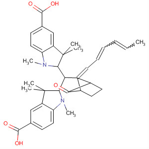 718636-58-9  1H-Indole-5-carboxylic acid,2,2'-[(2-oxo-1,3-cyclopentanediylidene)di-2-butene-4,1-diylidene]bis[2,3-dihydro-1,3,3-trimethyl-