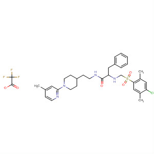 720002-00-6  Benzenepropanamide,2-[[(4-chloro-2,5-dimethylphenyl)sulfonyl]methylamino]-N-[2-[1-(4-methyl-2-pyridinyl)-4-piperidinyl]ethyl]-, mono(trifluoroacetate)