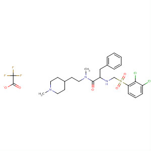 720002-06-2  Benzenepropanamide,2-[[(2,3-dichlorophenyl)sulfonyl]methylamino]-N-methyl-N-[2-(1-methyl-4-piperidinyl)ethyl]-, mono(trifluoroacetate)
