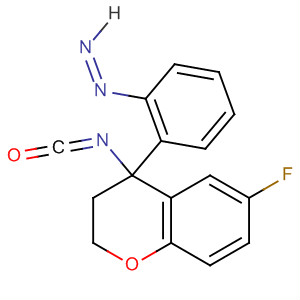 720684-38-8  Diazene,(6-fluoro-3,4-dihydro-4-isocyanato-2H-1-benzopyran-4-yl)phenyl-