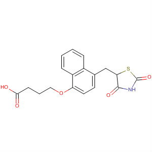 720695-25-0  Butanoic acid,4-[[4-[(2,4-dioxo-5-thiazolidinyl)methyl]-1-naphthalenyl]oxy]-