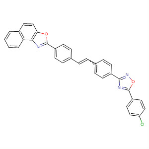 72093-90-4  Naphth[1,2-d]oxazole,2-[4-[2-[4-[5-(4-chlorophenyl)-1,2,4-oxadiazol-3-yl]phenyl]ethenyl]phenyl]-