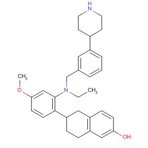 722522-98-7  2-Naphthalenol,6-[2-[ethyl[[3-(4-piperidinyl)phenyl]methyl]amino]-4-methoxyphenyl]-5,6,7,8-tetrahydro-