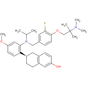 722523-78-6  2-Naphthalenol,6-[2-[[[4-[2-(dimethylamino)-2-methylpropoxy]-3-fluorophenyl]methyl](1-methylethyl)amino]-4-methoxyphenyl]-5,6,7,8-tetrahydro-, (6R)-